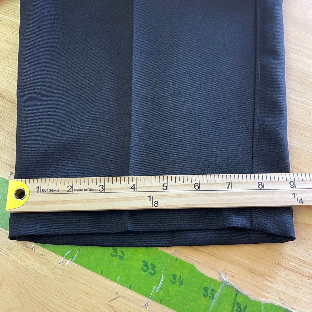 Oak Hill Mens 46x32 Big and Tall Pleated Dress Pants Trousers Polyester‎ Black